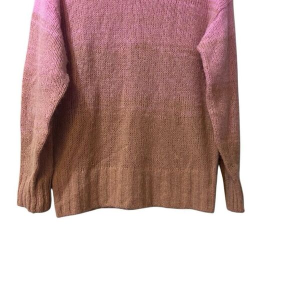 Everlane Ladies Gradient Alpaca Crew Neck Sweater Bubble Gum Pink Brown Small S - Picture 4 of 10